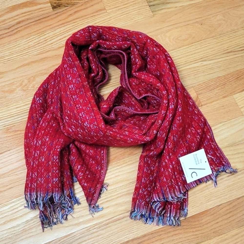 NWT red multi colored scarf